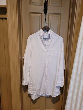 FRANK & EILEEN Mary White Shirt Dress Women's Size L